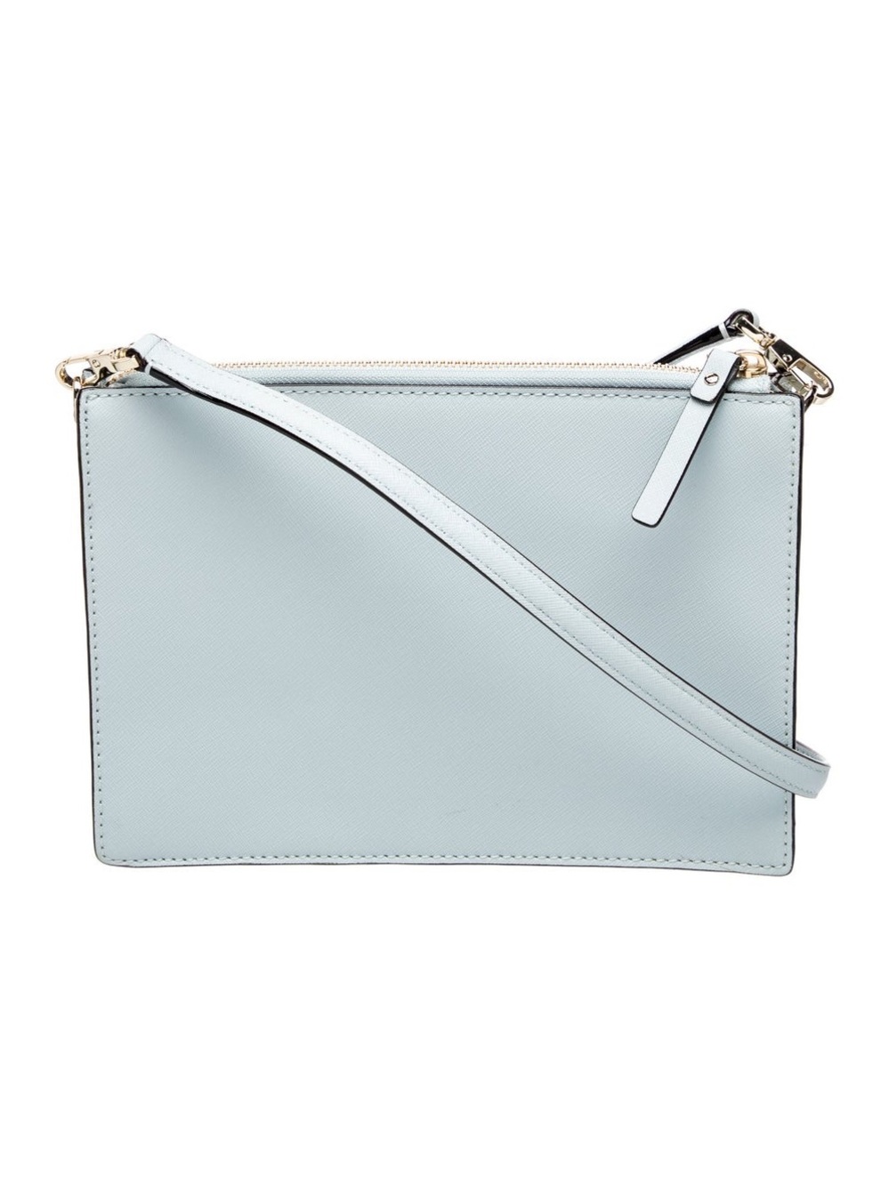 kate spade Pale Blue Leather Crossbody with Gold Logo - Picture 9 of 10